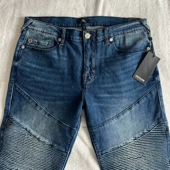 True Religion Brand Jeans Rocco Relaxed Skinny Denim Jean Men's Size 34Wx32L NWT - Picture 4 of 11